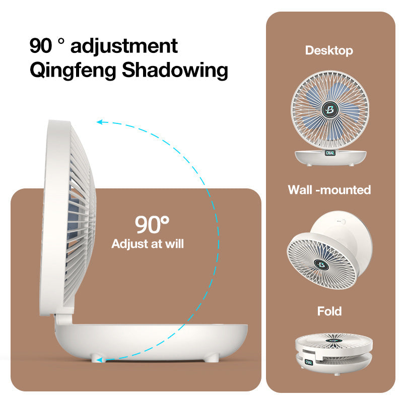 Portable Mini Desktop Fan, USB Rechargeable Adjustable Wall-Mount Fan | Stornfield