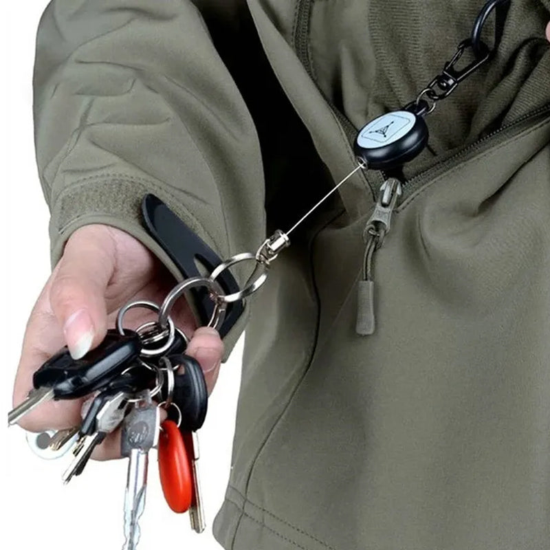 Keychain with retractable wire rope (3 pieces) | Stornfield