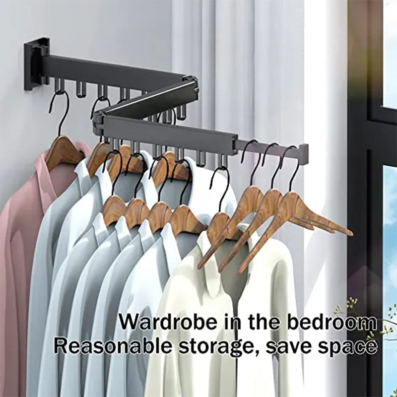 Foldable aluminum alloy drying rack with hook | Stornfield