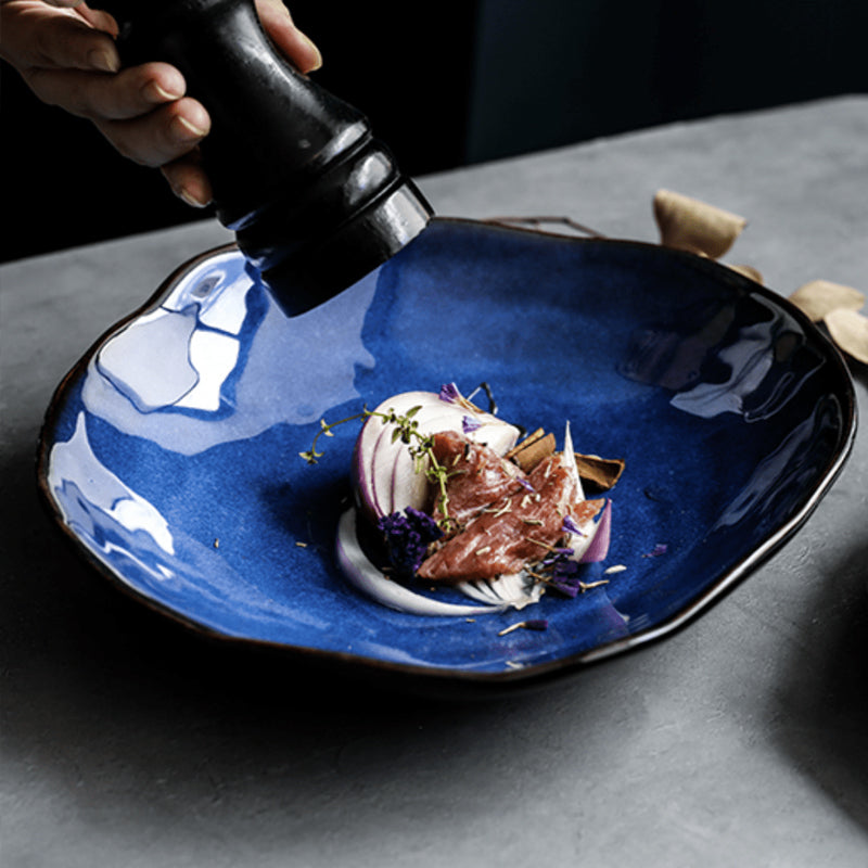 Ocean Waves Deep Blue Plate | Stornfield