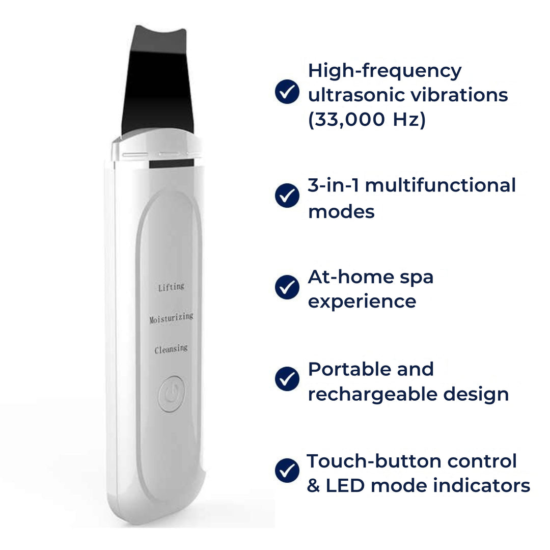 GlowSonic | Ultrasonic Facial Wand - Deep Cleansing - 33,000 Vibrations - At-Home Skincare Tool Stornfield