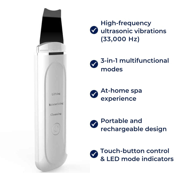 GlowSonic | Ultrasonic Facial Wand - Deep Cleansing - 33,000 Vibrations - At-Home Skincare Tool Stornfield