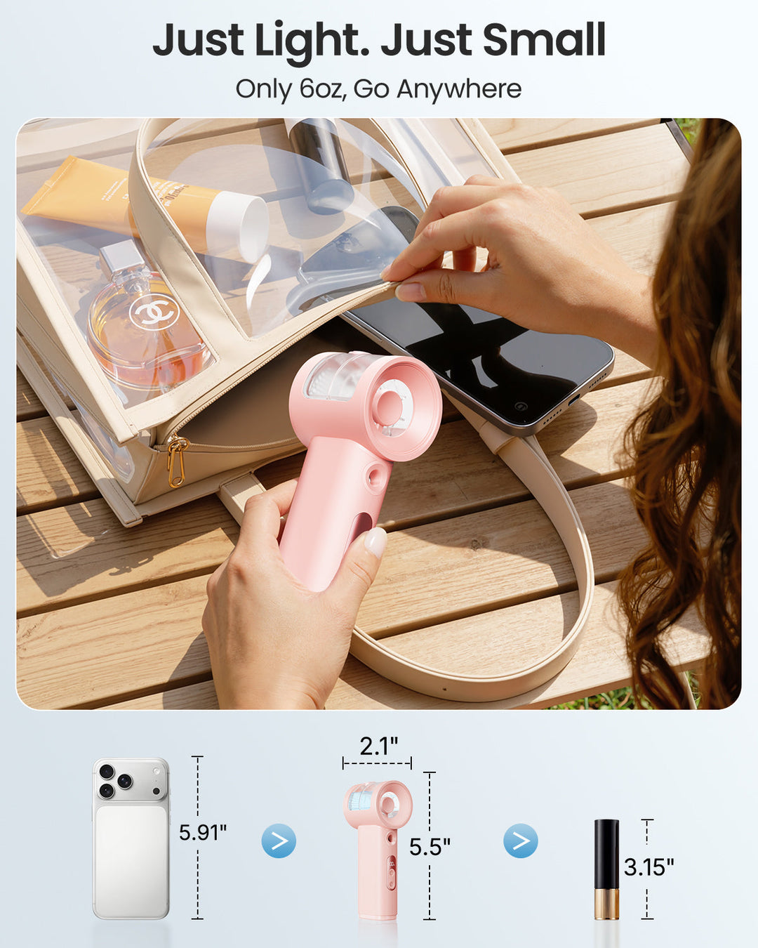 Portable Misting Fan - 5-Speed High-Power Handheld Fan | Stornfield