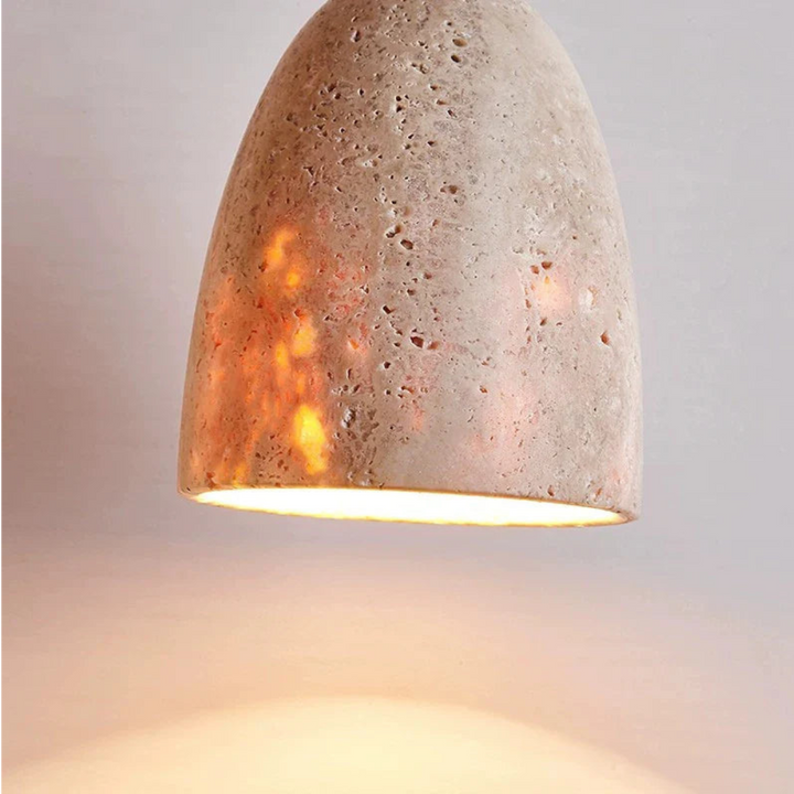 Stornfield | TerraLume – Pendant Light with Natural Stone Texture and Warm Glow