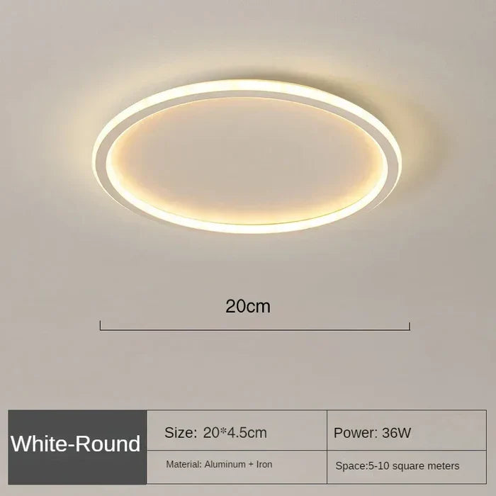 Scandinavian Round Ceiling Lamp - AuroraSphere | Stornfield