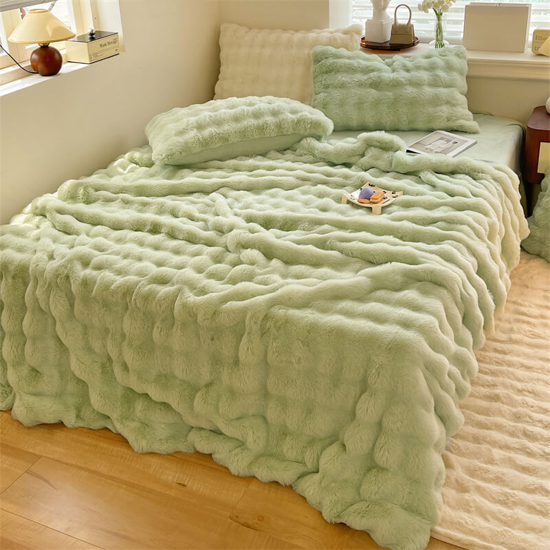 Plush faux fur throw blanket for ultimate cozy warmth | Stornfield