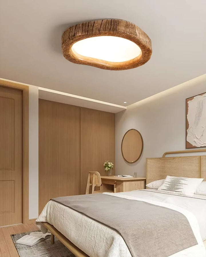 Stornfield | Minimalist Wooden Lamp in Japandi Style with Glow Effect