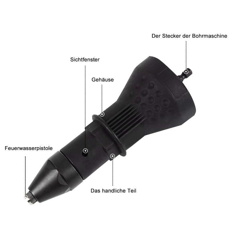 Removable rivet gun drill adapter | Stornfield