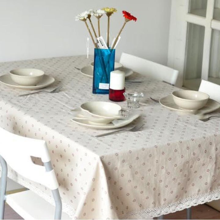 Stornfield | Daisy Print Cotton Linen Tablecloth