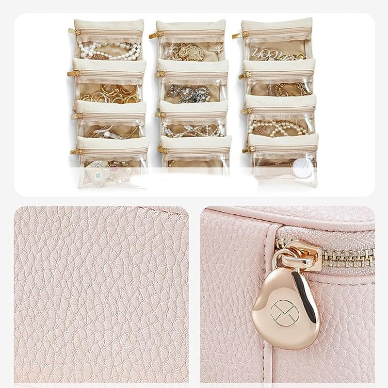 Leather travel jewelry box | Stornfield