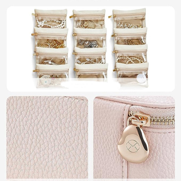 Leather travel jewelry box | Stornfield