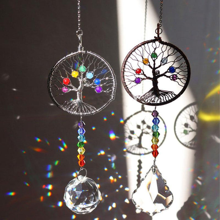Crystal Wind Chime Tree Of Life Suncatcher | Stornfield