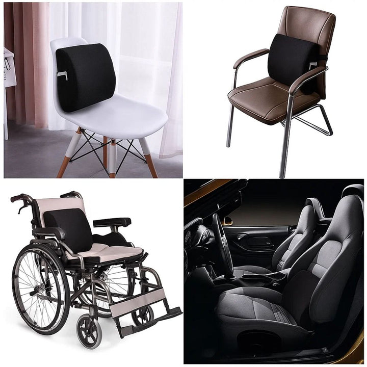 DriveEase | Car Lumbar Support Cushion - Memory Foam Relief - Breathable Mesh - Ideal for Journeys and Long Drives Stornfield
