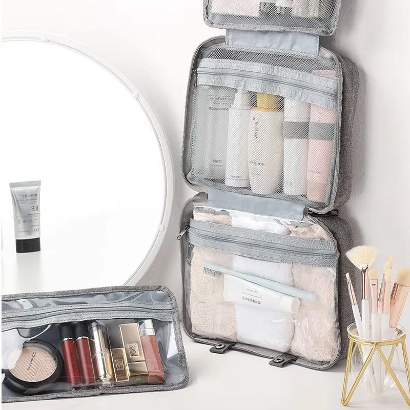 Water-repellent make-up bag with hanging hook | Stornfield