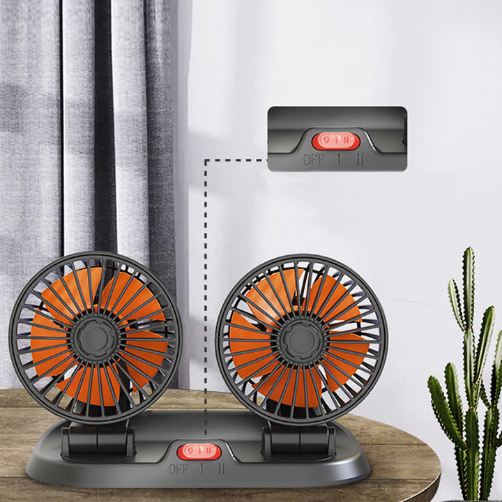 Double head car cooling air circulation fan | Stornfield