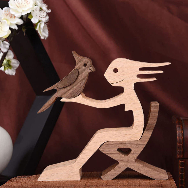 Gift For Pet Lovers - Wood Sculpture Table Ornaments - The Love Between You And Your Fur-Friend | Stornfield