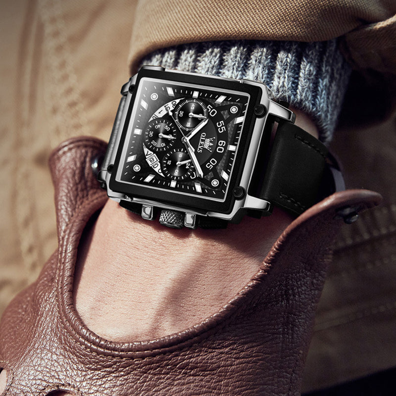 Olevs® Luminous Luxury Square Business Automatic Mechanical Watch | Stornfield