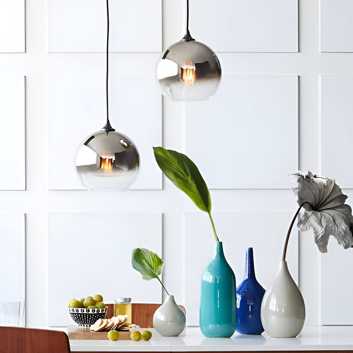 Industrial Glass Pendant Light with LED – Modern & Decorative | Ideal for Kitchens, Dining Rooms & Bars | Stornfield