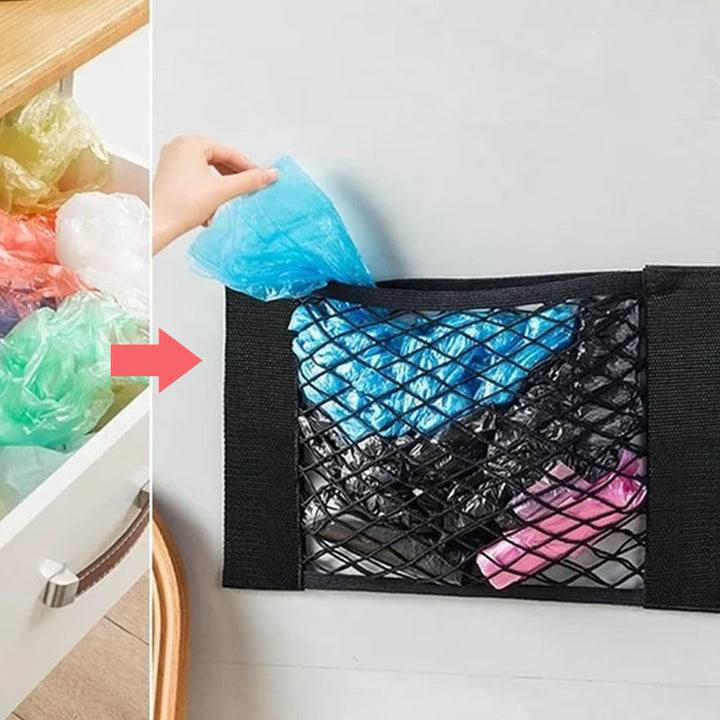 Plastic bag storage mesh bag (With adhesive tape) | Stornfield