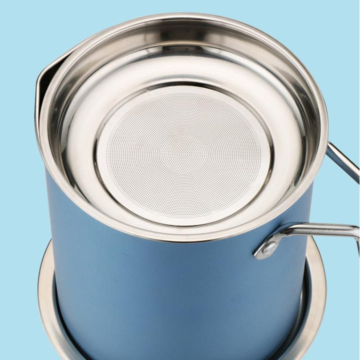 Stainless Steel Oil Strainer Storage Can | Stornfield