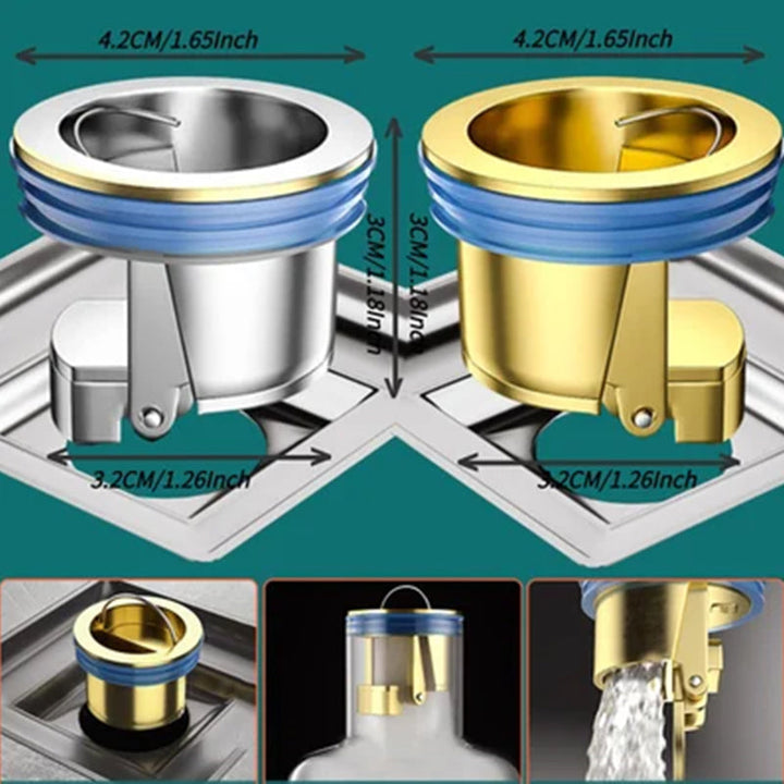 Fall Pipe Universal Brass Floor Drain Core | Stornfield