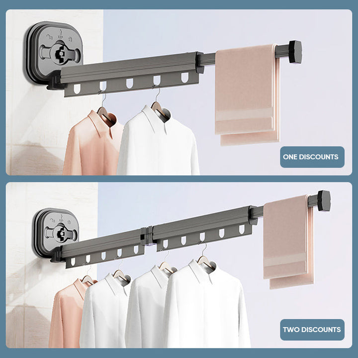 Wall-Mounted Foldable Clothes Drying Rack with Suction Cup | Stornfield