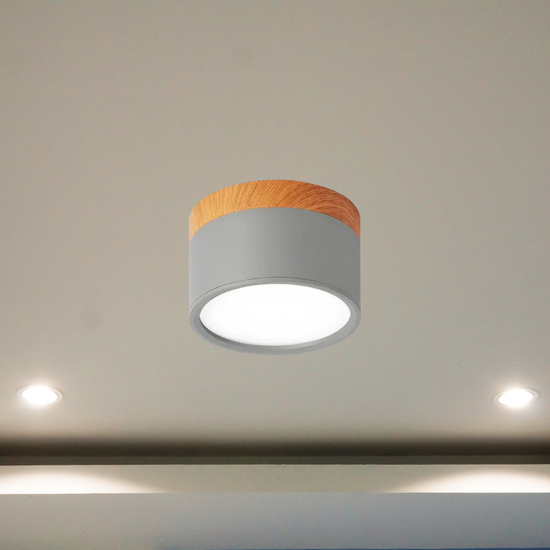 Cylindrical LED ceiling light for stylish hallways | Stornfield