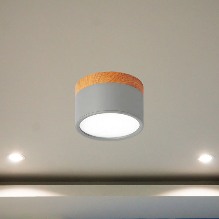 Cylindrical LED ceiling light for stylish hallways | Stornfield