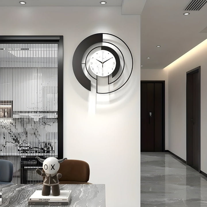 Stornfield Silent Geometric Wall Clock with Peaceful Movement for Quiet Spaces