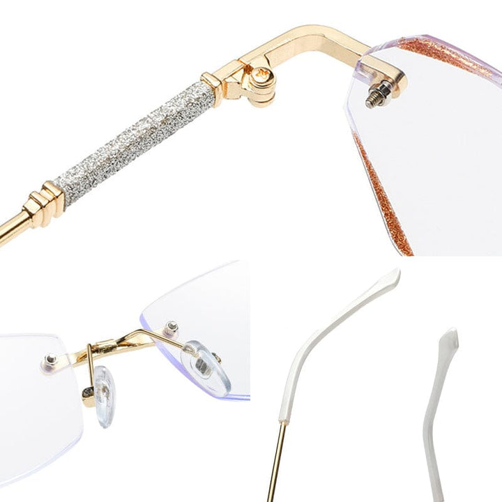 Stornfield | Fashionable rimless anti-blue light reading glasses