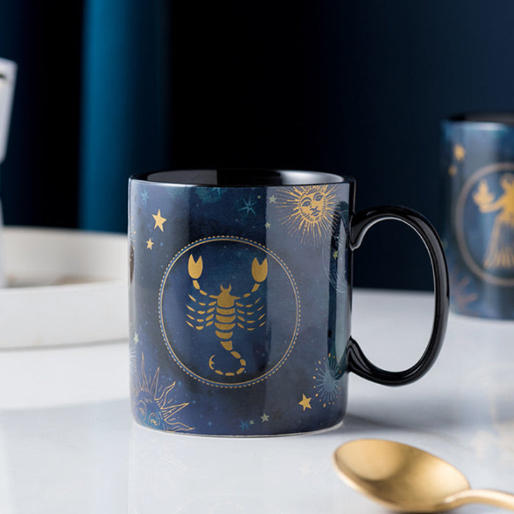 12 Constellations Mug Cobalt Blue Ceramic Coffee Mug | Stornfield