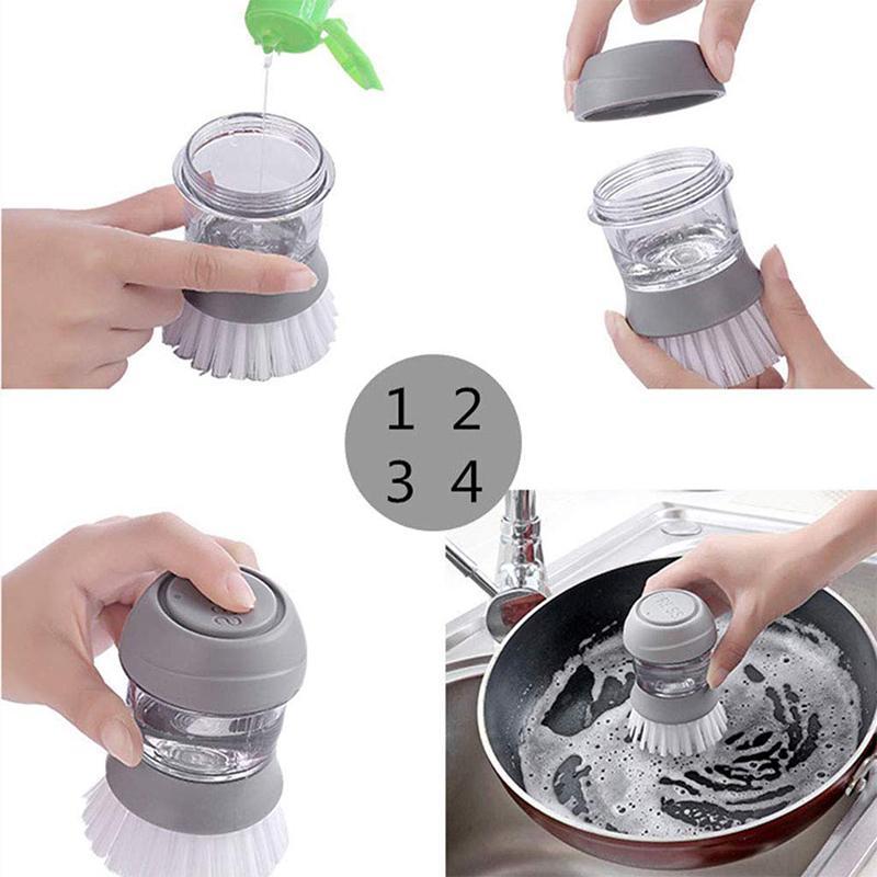 Washing Brush with Integrated Detergent Dispenser | Stornfield