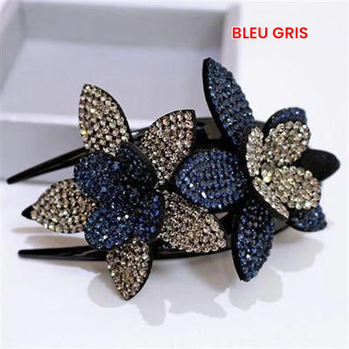Double Flower Rhinestone Hair Pin | Stornfield