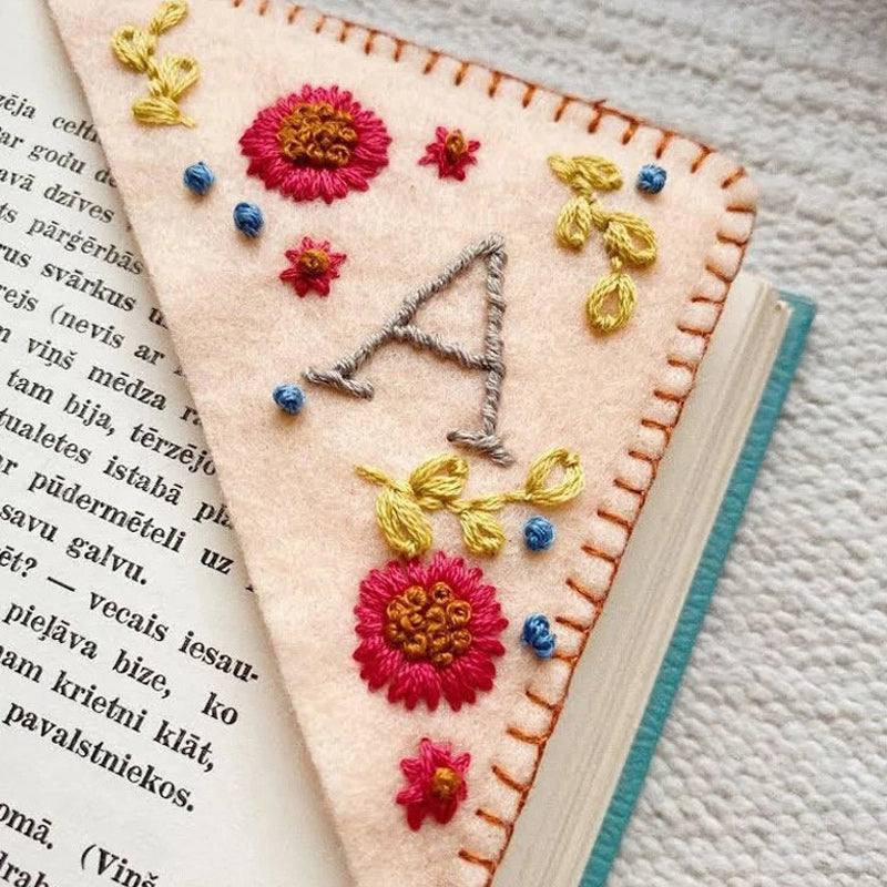 Personalized Hand Embroidered Corner Bookmark | Stornfield