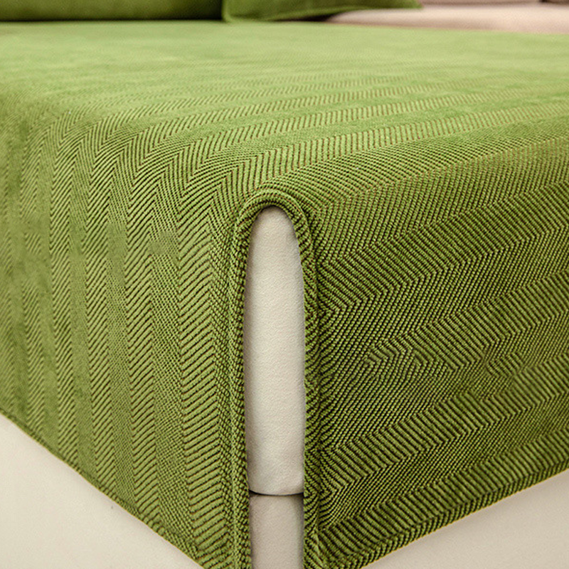 Herringbone Chenille Fabric Furniture Protector Sofa Cover | Stornfield