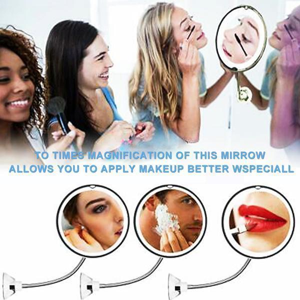 Stornfield | 10x Magnifying LED Lighted Makeup Mirror