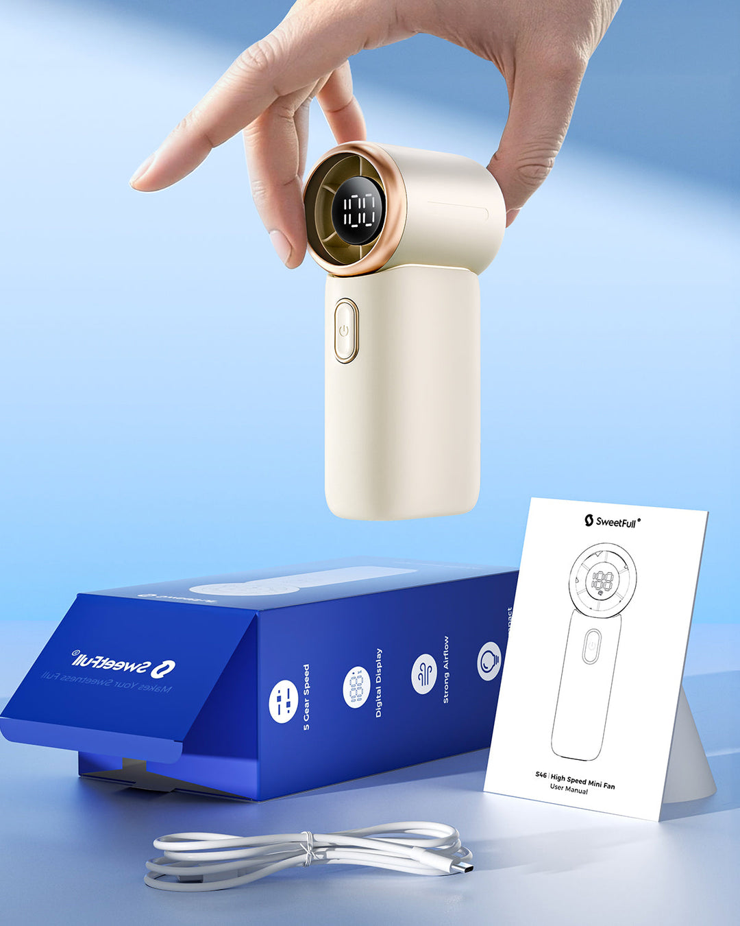 Portable Handheld Turbo Fan,High Speed Mini Fan | Stornfield