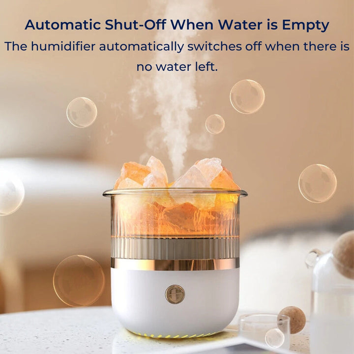 SereniGlow Crystal Salt Humidifier | USB Aroma Diffuser – Night Light & Air Purifier – For Relaxation, Stress Relief & Improved Air Quality Stornfield