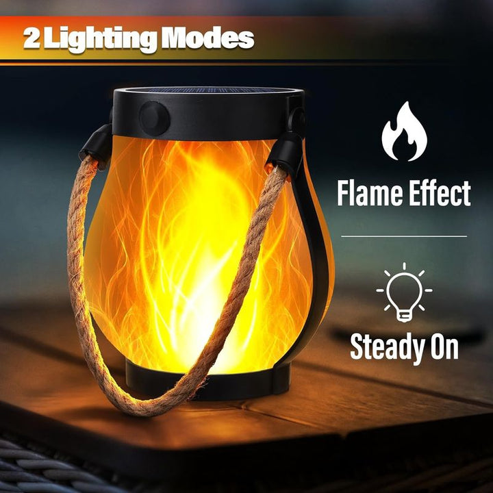 Stornfield | Solar Outdoor Hemp Rope Flame Lamp