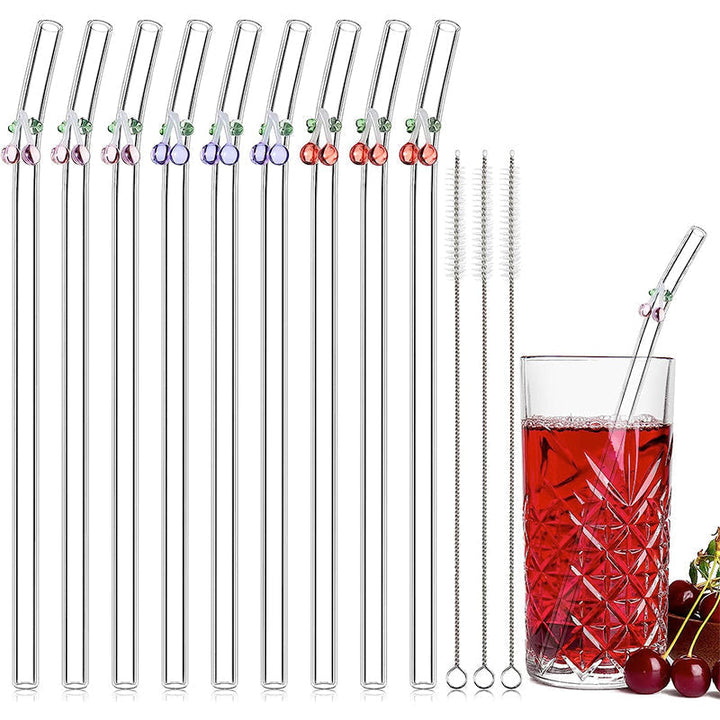 6 PCS Reusable Stained Glass Straws with Cleaning Brush | Stornfield