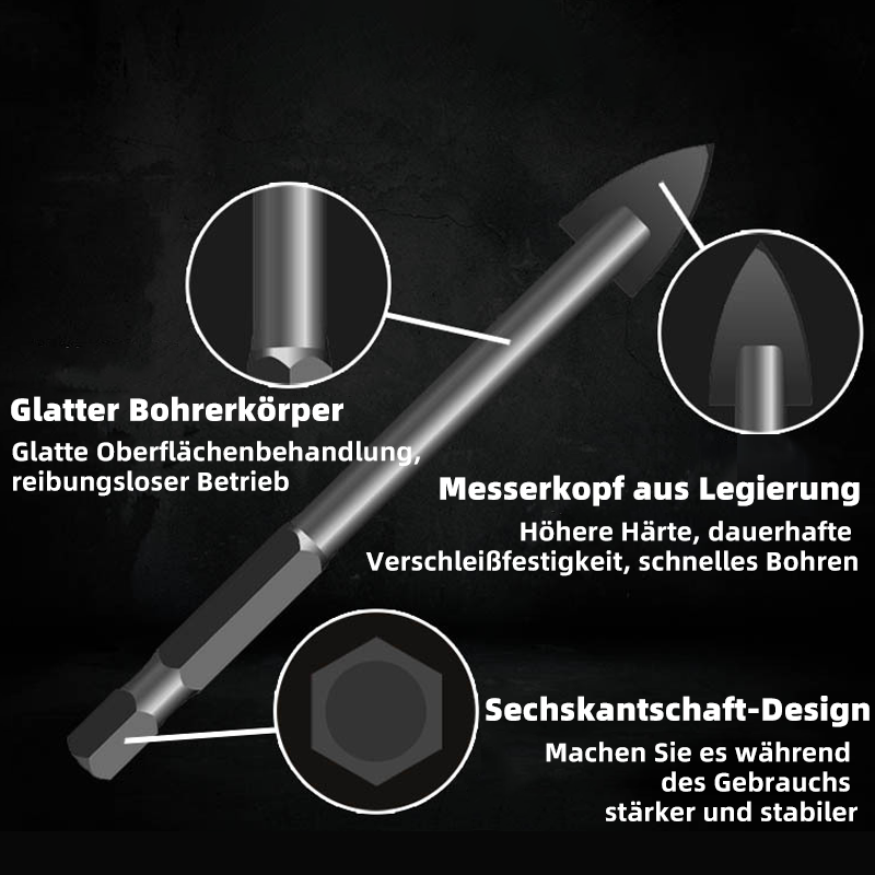 Triangular drill with hexagonal shank made of alloy | Stornfield