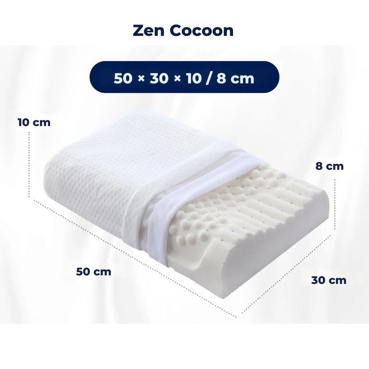 EcoNeck Comfort | 100% Natural Latex Orthopedic Pillow - for Neck Pain - Comfortable and Supportive Pillow - Better Sleep - Stornfield Wellness