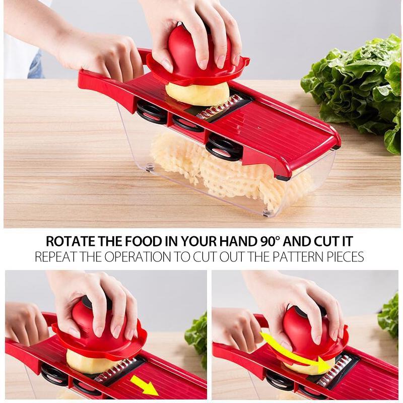 Vegetable Cutter with Six Steel Blades | Stornfield