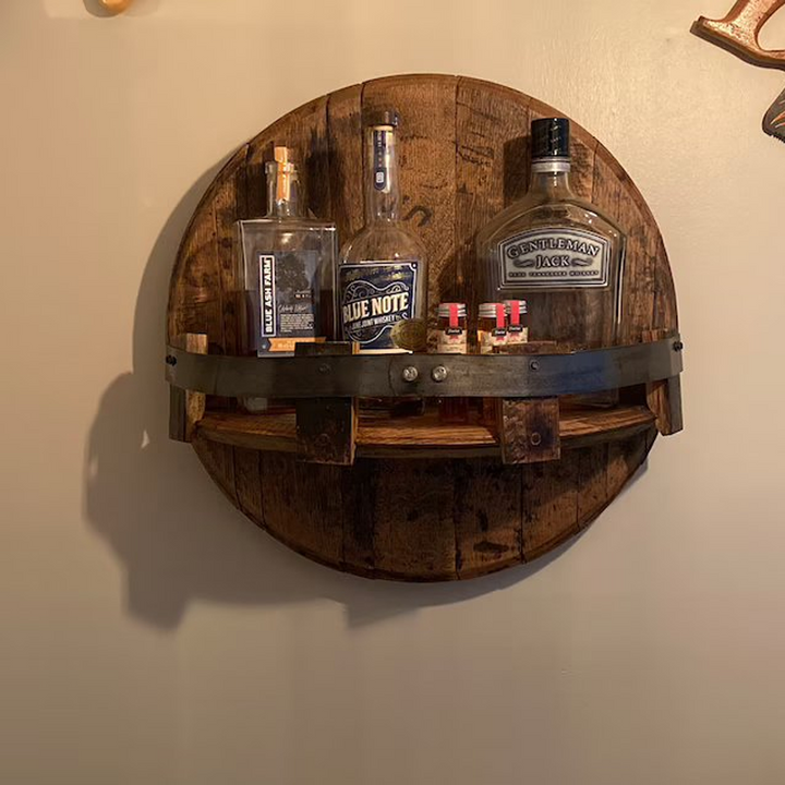 Bourbon Whiskey Barrel Shelf | Stornfield