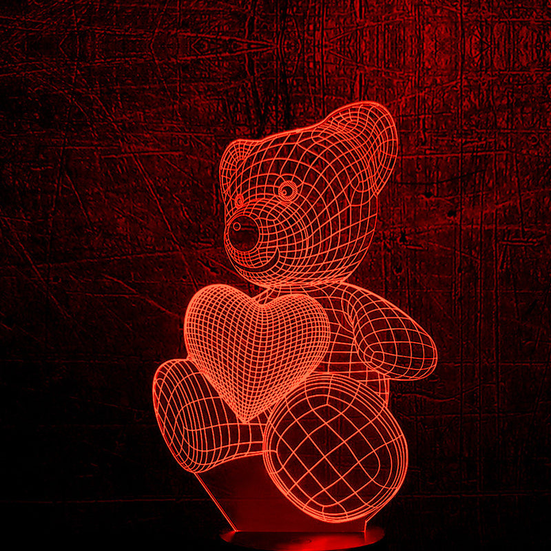 3D Love Bear Night Light Stornfield