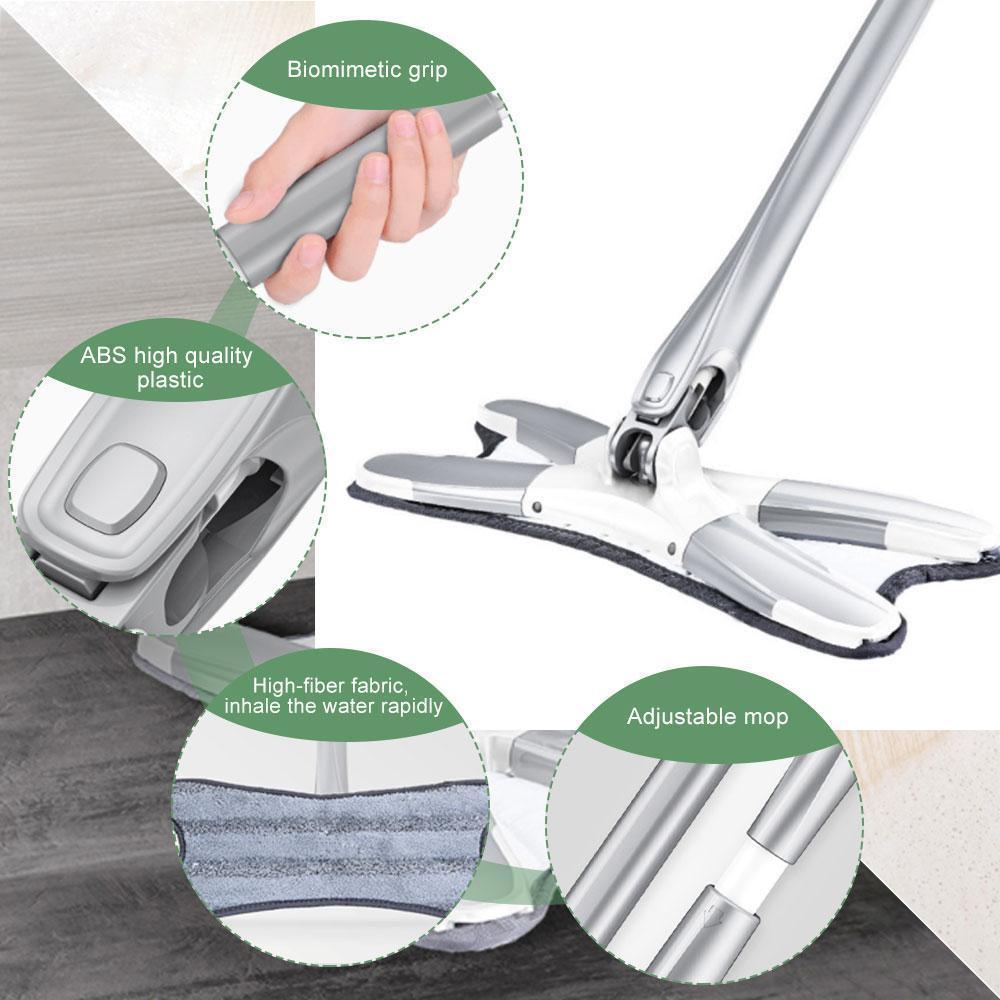 Rotatable X-shaped Hands-free Tablet Mop | Stornfield