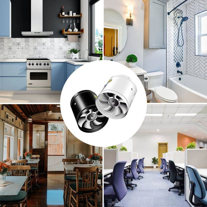 Powerful Silent Extractor Fan – Improve Air Quality and Remove Smoke and Odors for Kitchen and Office | Stornfield