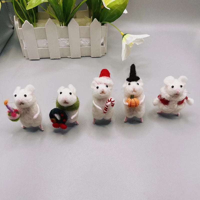Felt Mouse and Pumpkin Ornament | Stornfield