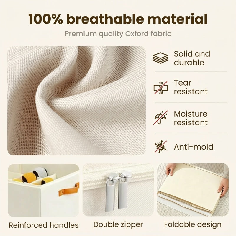 Foldable shoe box made of fabric with lid | Stornfield