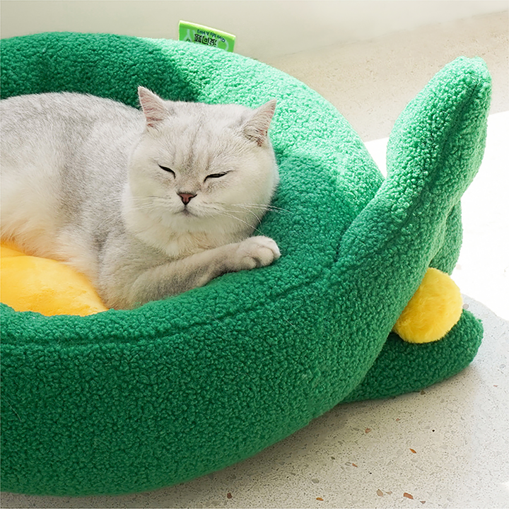 Pawsome Gesture Pet Bed Cozy Plush Dog Cat Bed Removable Cushion | Stornfield